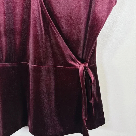 Banana Republic Vneck Velvet  Wrap Top - Picture 7 of 12